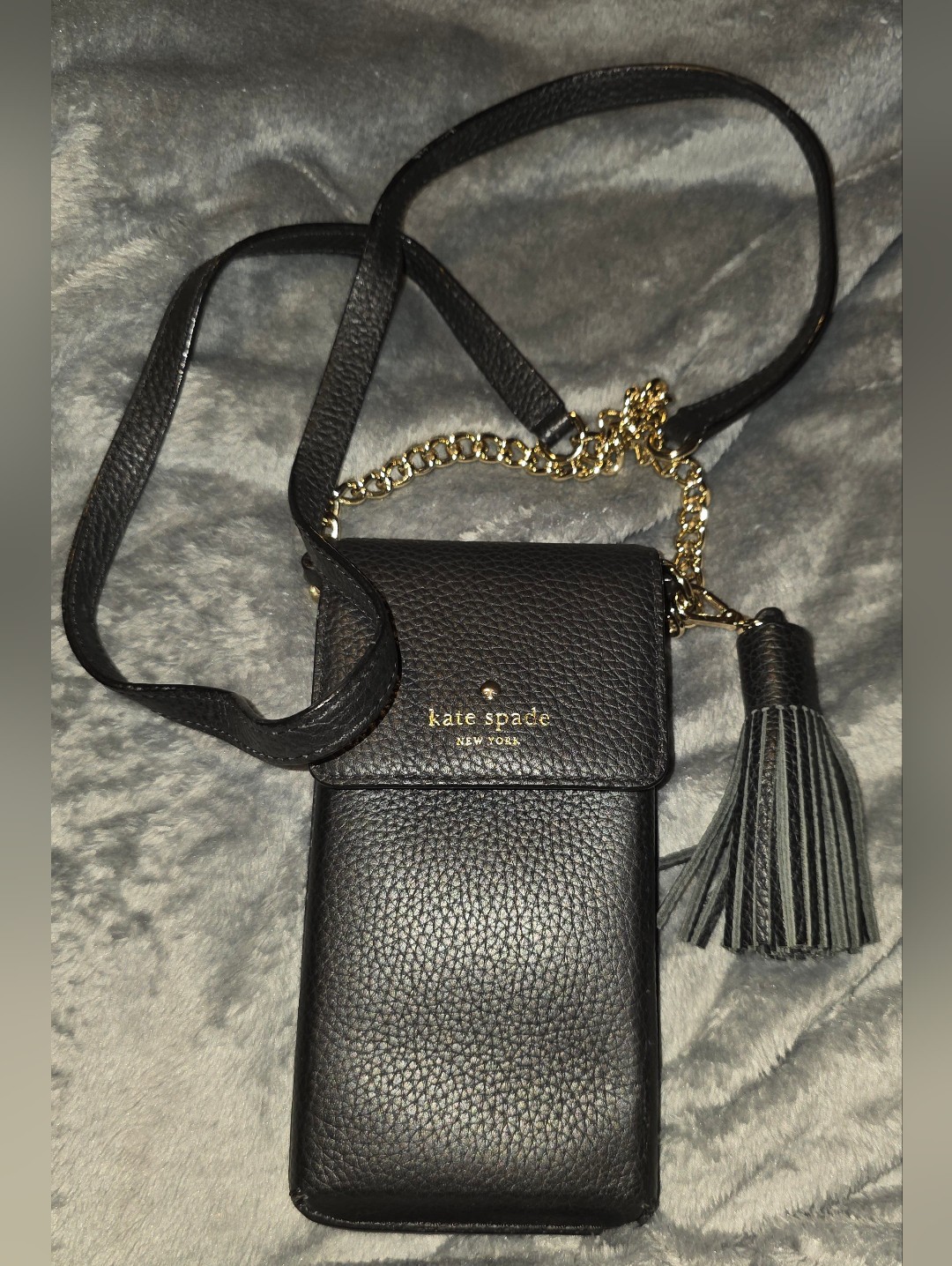 Nwot Kate Spade New York Knott North/South Phone Crossbody - Black